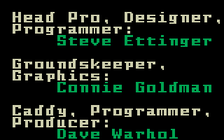 Game Credits