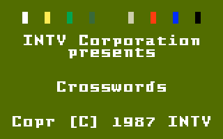 Crosswords Title Screen