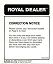 Royal Dealer Additional Materials (Mattel Electronics 5303-0070)