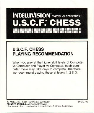 Mattel Intellivision: USCF Chess (1981)(Mattel) : Free Download