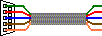 D-sub 9 M-F Connection Ribbon Cable Replacement (right)