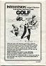 PGA Golf Manual (Intellivision Inc. 1816-0820)