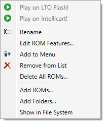 ROM List Context Menu