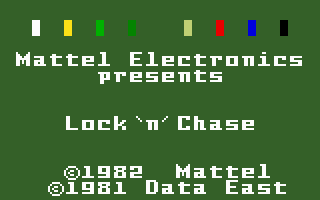Lock 'n' Chase 8K ROM Title Screen